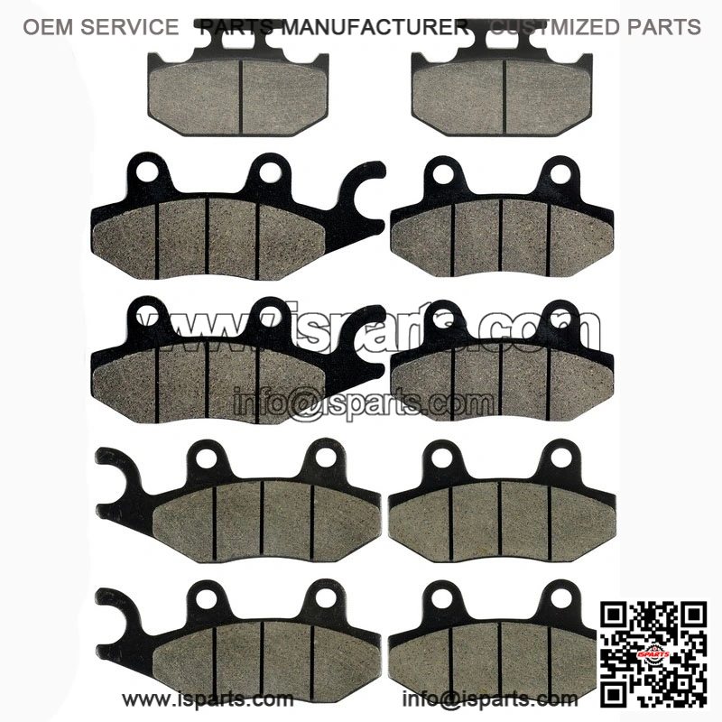 Front Rear And Middle Brake Pads for Rhino 700 YXR700F YXR 700F 2008-2013