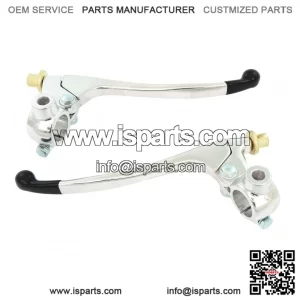 Rubber Tipped Clutch & Drum Brake Lever Perch Set ?C Chrome 7/8" for Honda