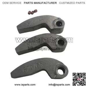 65 Gram Clutch Cam Arms / Weights (3) - New for Arctic Cat Snowmobile, Part 0746-670