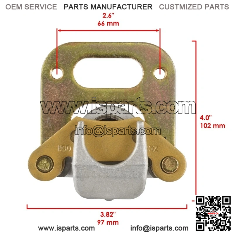 Front Right Left Brake Caliper w/ Pad & Line for Polaris Sportsman 500 1995-2001 - Image 2