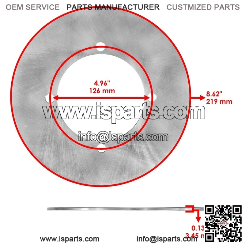 Fits Yamaha Kodiak 450 YFM450F 4x4 2005-2006 Rear Brake Rotor Disc w/ Caliper - Image 2
