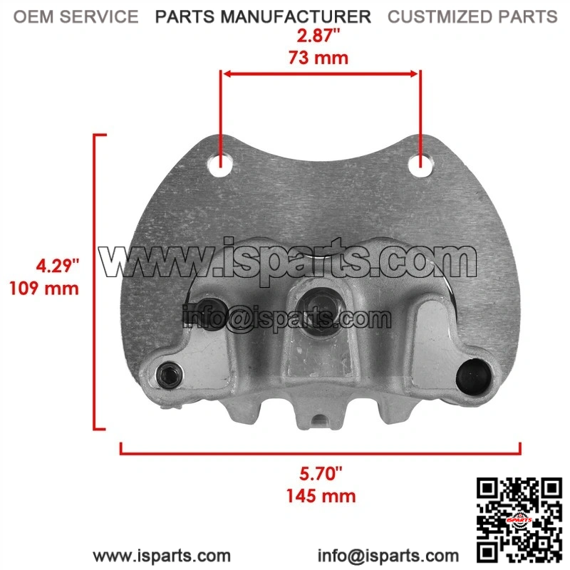 For Polaris RZR XP 1000 2014-17 Rear Left&Right Brake Caliper & Disc w/Wheel Hub - Image 2