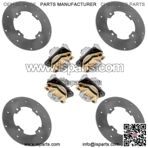 For Arctic Cat Wildcat 1000 2013 Front Left & Right Rear Brake Disc w/Calipers