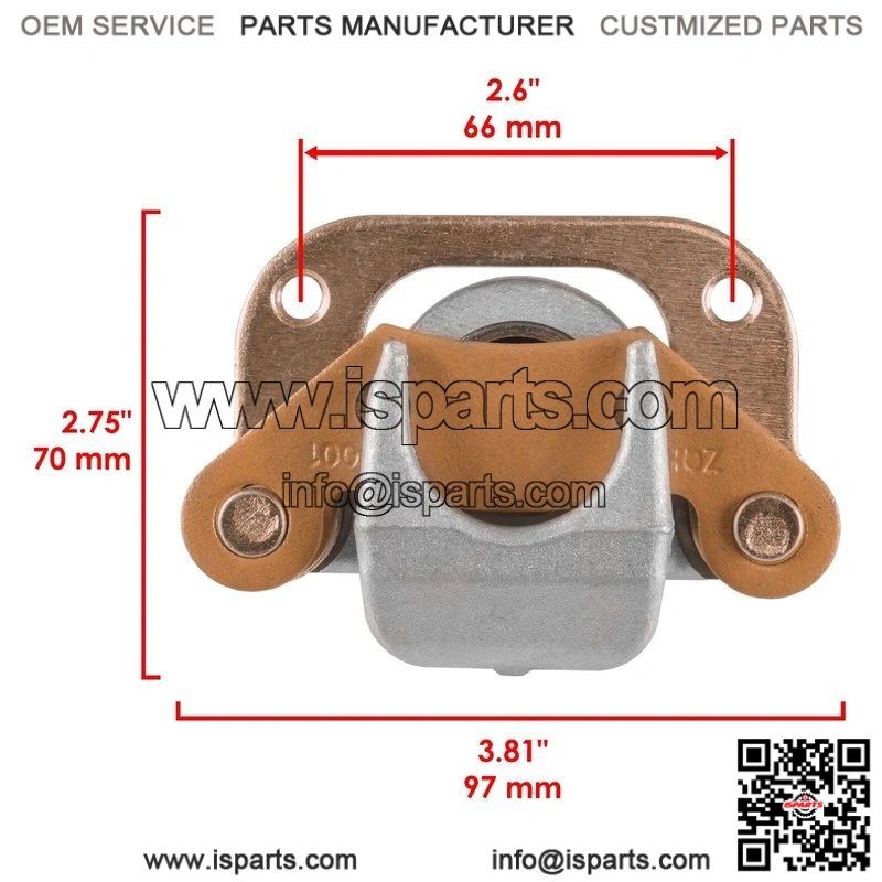 For Polaris Trail Blazer 250 1990-94 1996-00 Front Brake Caliper w/ Pad & Line - Image 2