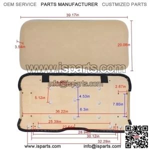 Front Seat Cushion ?C Tan ?C for EZGO RXV