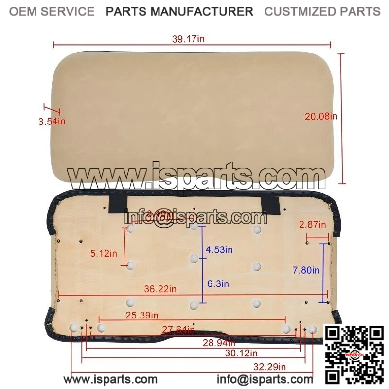 Front Seat Cushion ?C Tan ?C for EZGO RXV