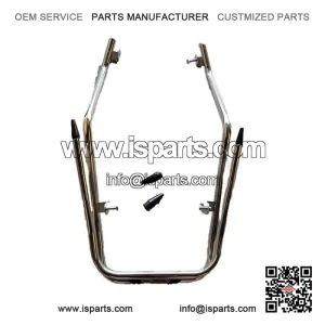 Chrome Mudguard Bumper / Crash Fender in Black for VESPA PX125/150/200 & LML STAR.