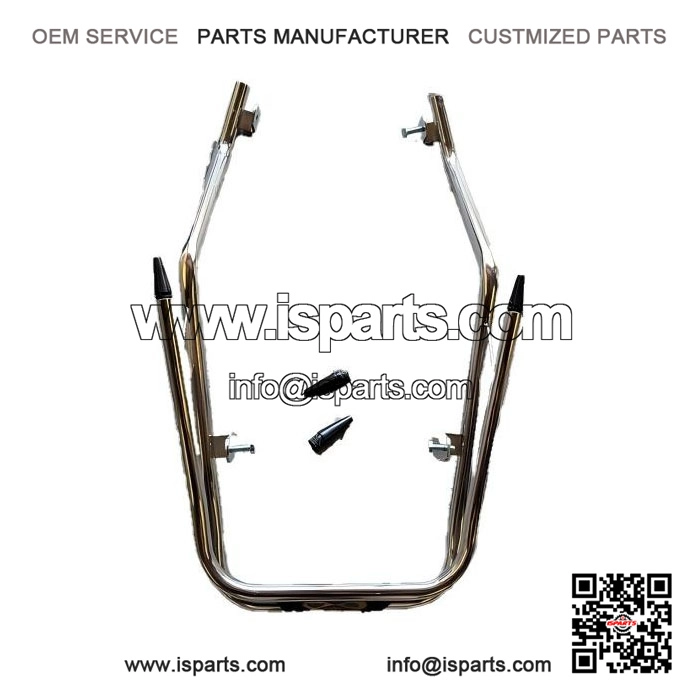 Chrome Mudguard Bumper / Crash Fender in Black for VESPA PX125/150/200 & LML STAR.