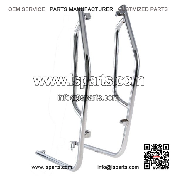 Chrome Legshield / Floorboard Crash Bars for VESPA PX125E, PX150E & PX200E (1984-2016).