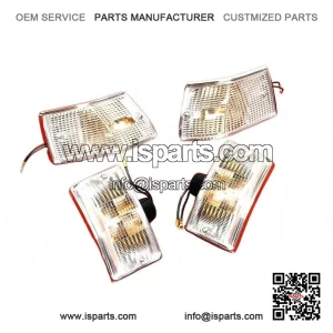 Set of Front and Rear White Lens Indicators for VESPA PX125E, PX150E & PX200E.