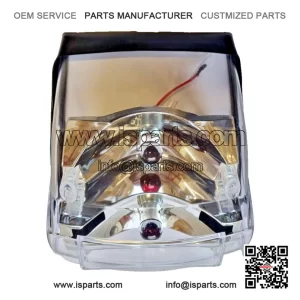 Clear Lexus Style Rear Tail Light (4-Wire Bulbs) with Black Gasket for Vespa PX 125/150/200.