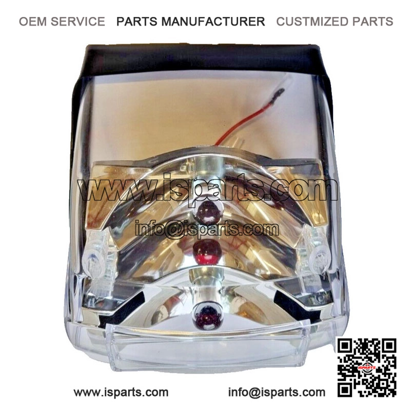 Clear Lexus Style Rear Tail Light (4-Wire Bulbs) with Black Gasket for Vespa PX 125/150/200.