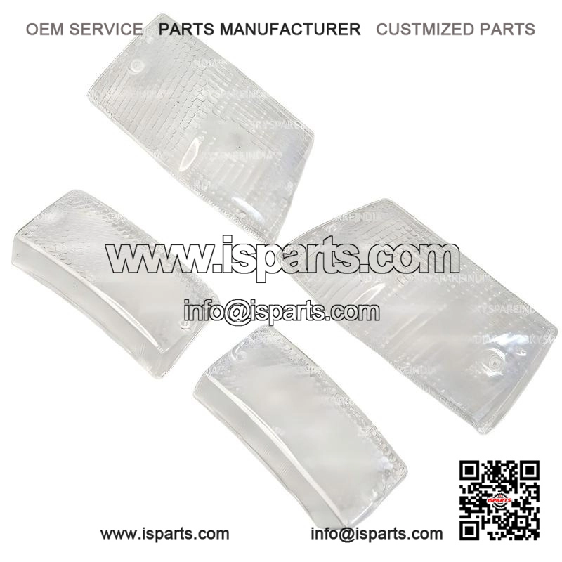 Set of 4 Clear Front & Rear Indicator Lenses for Vespa PX, LML & T5 (2T & 4T).