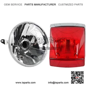 Front Headlight + Stop Light with Chrome Trim ?C Original PIAGGIO for VESPA PX 125/150/200.