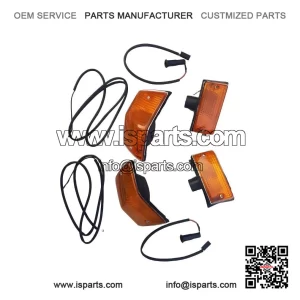 SET OF 4 FRONT & REAR INDICATORS WITH ORANGE LENSES ?C For Vespa PX, LML, Star, Stella