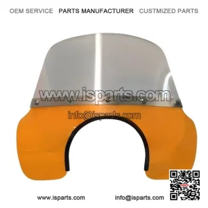 Transparent Orange Flyscreen / Fly Wind Screen Mod for Vespa PX & LML.