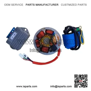 Electronic Stator Plate + CDI Coil + 5-Pin Regulator for Vespa PX125, PX200 & P200E.