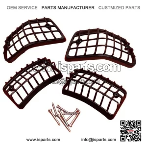Black Front and Rear Indicator Grills with Fixings for VESPA PX, PE, T5 & TX.