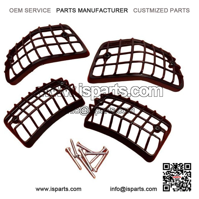 Black Front and Rear Indicator Grills with Fixings for VESPA PX, PE, T5 & TX.