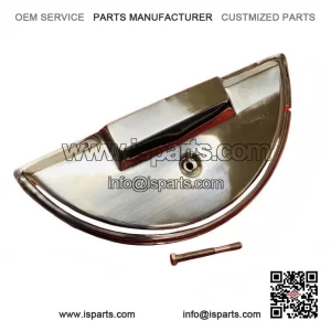 Polished Stainless Steel Spare Wheel Cover with Mounting Bolt, Vespa PX 125~200