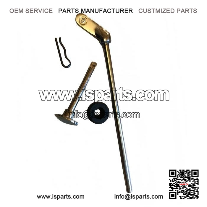 Chrome Petrol Lever / Fuel Choke Rubber and Clip Set for Vespa PX & LML.