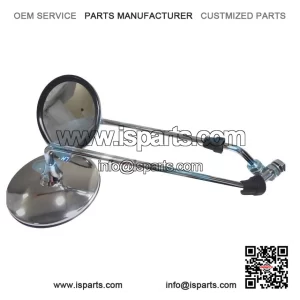 Pair of Left & Right Headset Side Chrome Mirrors for Vespa PX & LML.