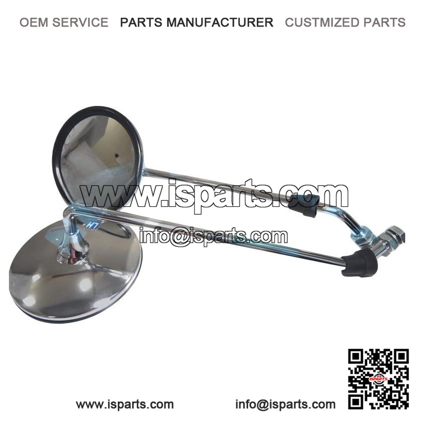 Pair of Left & Right Headset Side Chrome Mirrors for Vespa PX & LML.