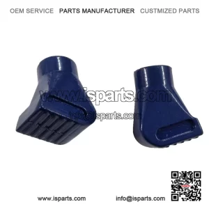 Pair of Blue Alloy Stand Feet (Bolt-On Shoes, 22mm ID) for Vespa PX, LML, T5 & PK 125-200.