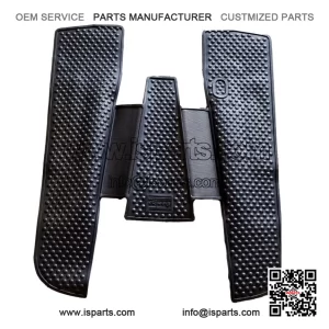 Brand New Black One-Piece Rubber Footboard Mat with Scooter Logo for Vespa PX, LML & T5.