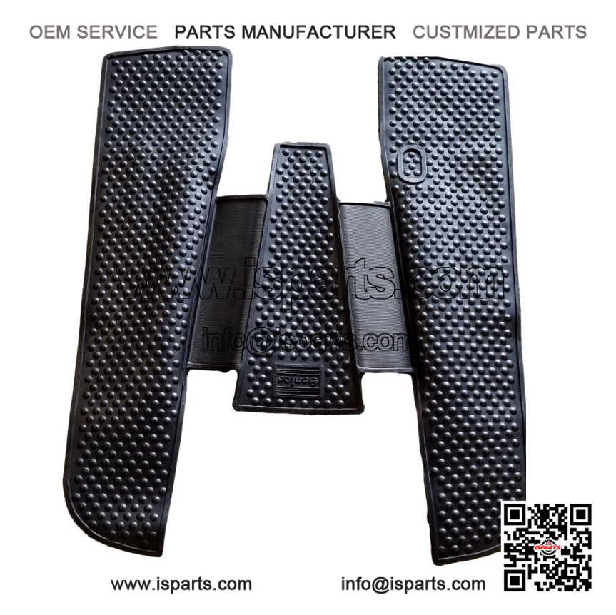 Brand New Black One-Piece Rubber Footboard Mat with Scooter Logo for Vespa PX, LML & T5.