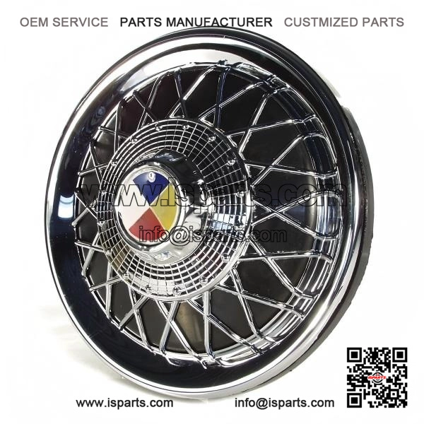 Black Cross Spoke Hub Cap for 350 x 10 Wheels ?C fits VESPA PX, PE, PK, T5 & TX (1977-2016).