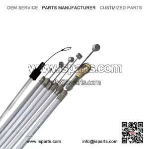 Grey Teflon-Lined Friction-Free Cable Set for Vespa PX 125/150/200 Disc Brake Models.