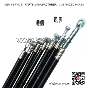 Black Cable Set with Silk Liner for Vespa P 125 X, VNX1T & PX 150.