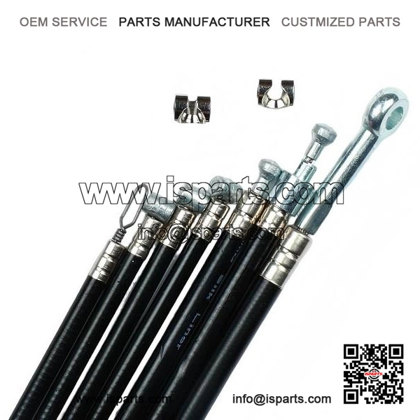 Black Cable Set with Silk Liner for Vespa P 125 X, VNX1T & PX 150.