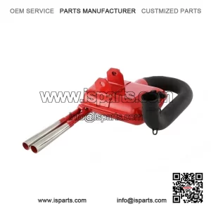 Road 2.0 Chrome Red Twin Pipe Exhaust for Vespa PX & LML 2T 125/150/177/180.