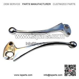Silver Chrome Brake & Clutch Lever Set for Vespa PX, PX125, PX150, LML & Stella.
