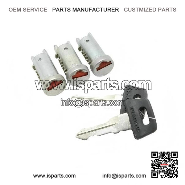 Set of 3 Steering / Toolbox / Seat Lock Barrels with 2 Keys for Vespa PX, T5 & LML.