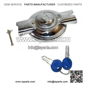 Chrome Locking Fuel Tank Cap with 2 Keys for Vespa PX, VNB, Sprint, GS, GL, GTR & TS Models.