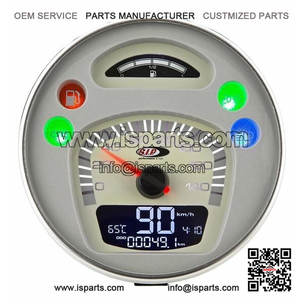 Digital LCD Speedometer with Rev Counter 2.0 for VESPA PX125E, PX150E & PX200E.
