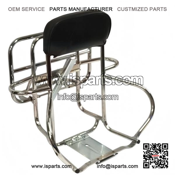 Chrome Rear Rack / Spare Wheel Backrest / Carrier for Vespa PX & LML 2T 125/150/200.