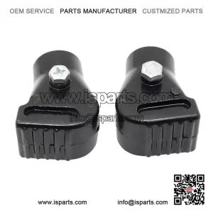 Pair of Black Stand Shoes/Feet for Vespa PX, LML, Star & Stella.