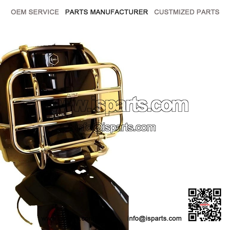Chrome Folding Front Carrier for Vespa PX, LML, T5, PK, Rally, Super, GS & Star.