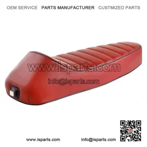 Sports Seat in Red with Black Trim for VESPA PX 125/150/200 (1977-2016).