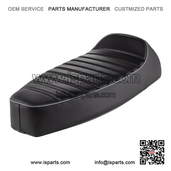 Black Slope Back Sports Seat with Push Button Lock for VESPA PX, PE, T5 CLASSIC & LML 2T.