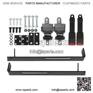New Retractable Seat Belts Kit with Bracket for 2-Passenger EZGO, Yamaha, Club Car Golf Cart