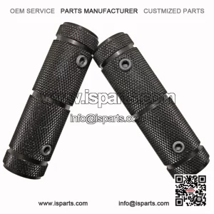 Black 2pk Racing Go Kart Minibike Pedal Grips Kit 1/2" Throttle Brake Pegs Set