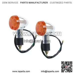 Turn Signal Blinker Indicator Light ?C Chrome ?C Pair ?C for Honda Suzuki Yamaha