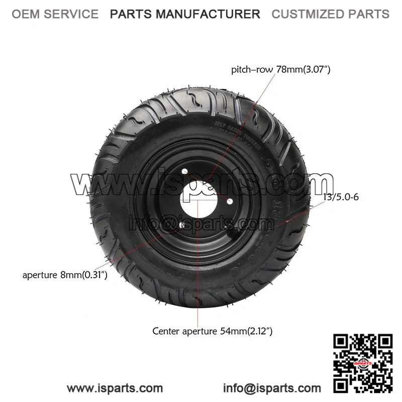 Set of 4 Tires 13x5.00-6" Wheel Rim for Go Kart, Drift Scooter, ATV, Quad, Golf Cart - Image 2