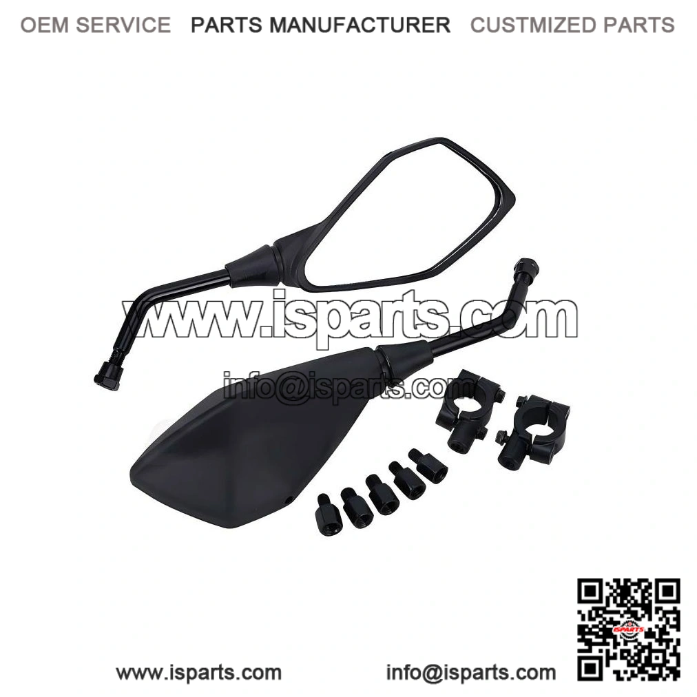 Universal 8mm 10mm Side Rearview Mirrors for Scooter E-Bike Motorcycle ?C Pair - Image 2
