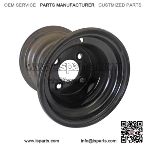 8" x 8.5" Steel Rim Wheel (4 on 4), 4" Bolt Circle, for Go Kart, Golf Cart, Yard Kart